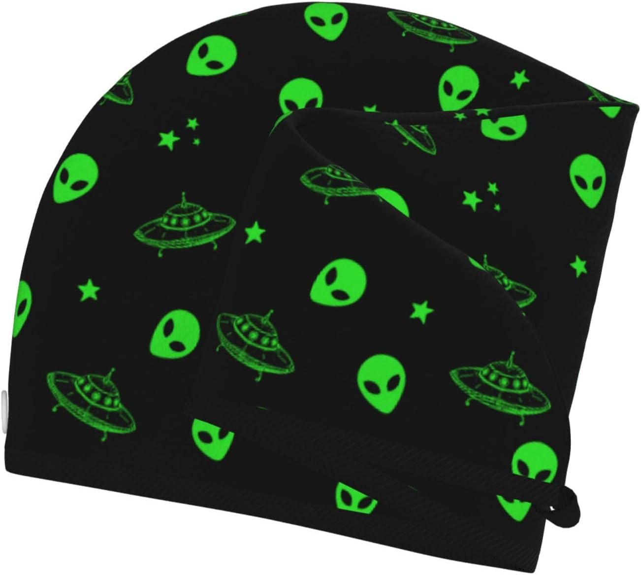 Galaxy Alien Hair Towel Wrap for Men Women Curly Long Thick Hair