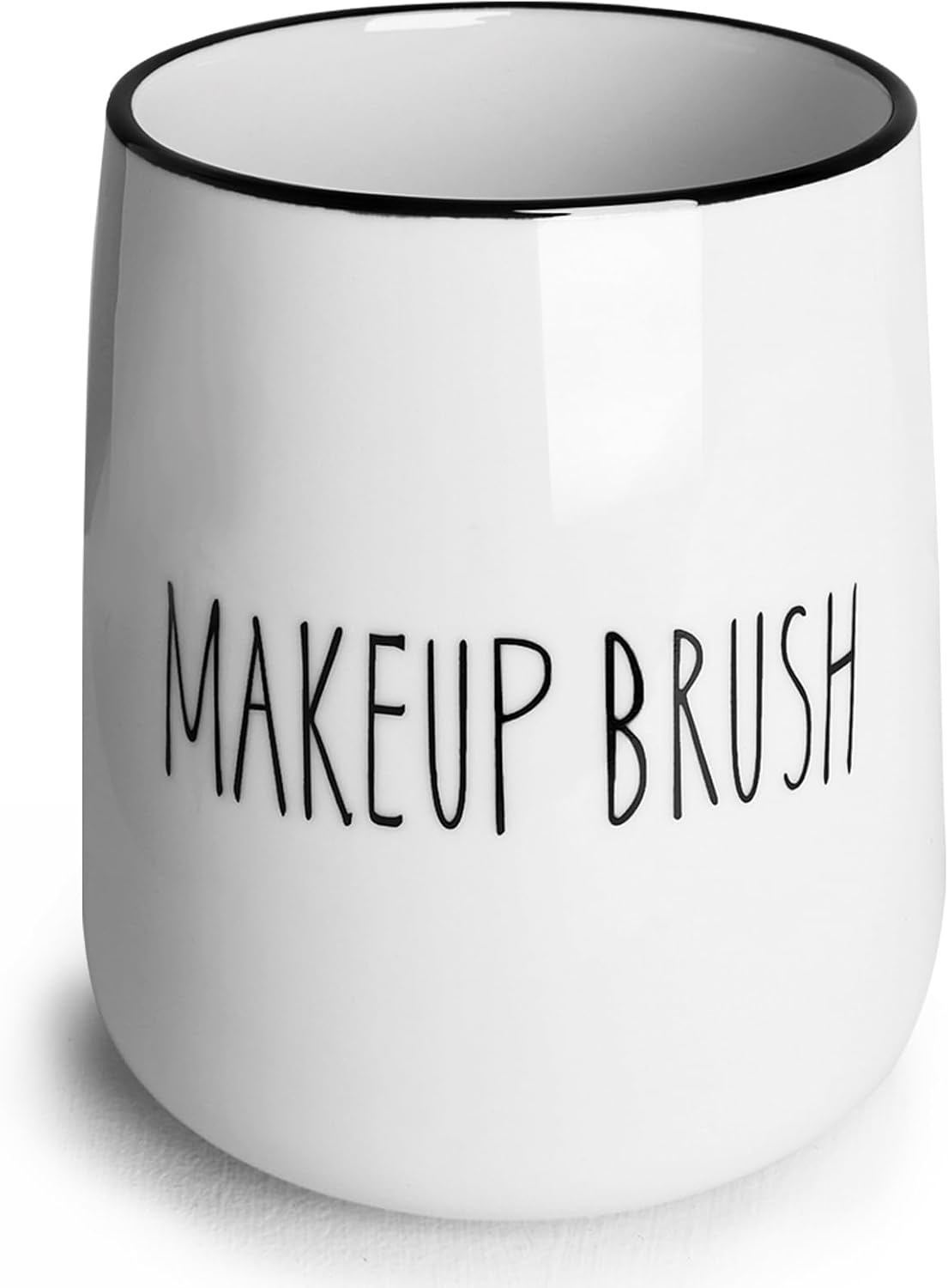 LEETOYI Ceramic Makeup Brush Holder White