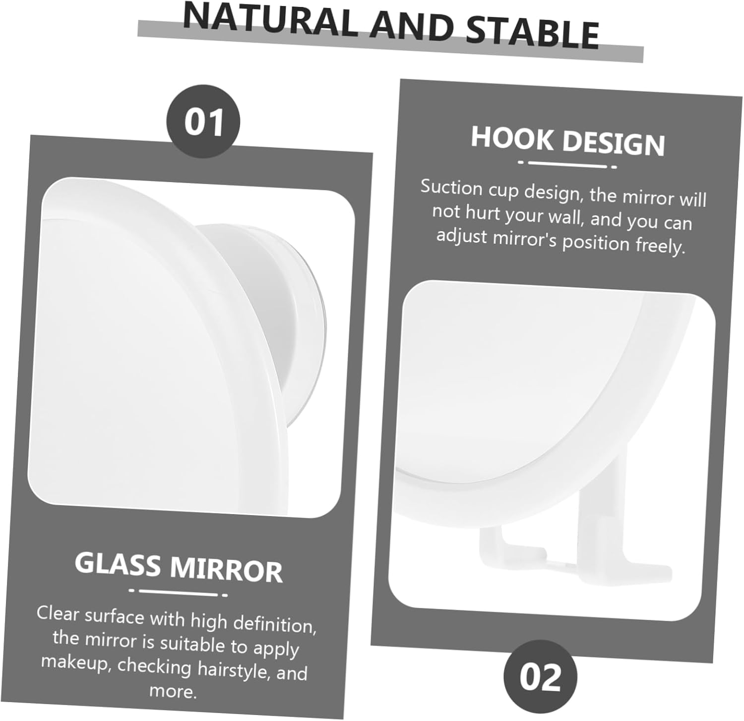 Adjustable Makeup Mirror Wall Mount Round Beauty Mirror