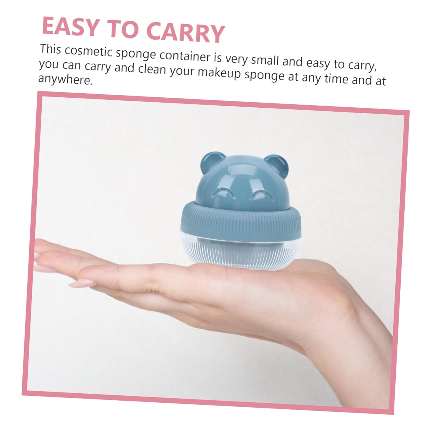 WRITWAA Cosmetic Sponge Case Holder Blue