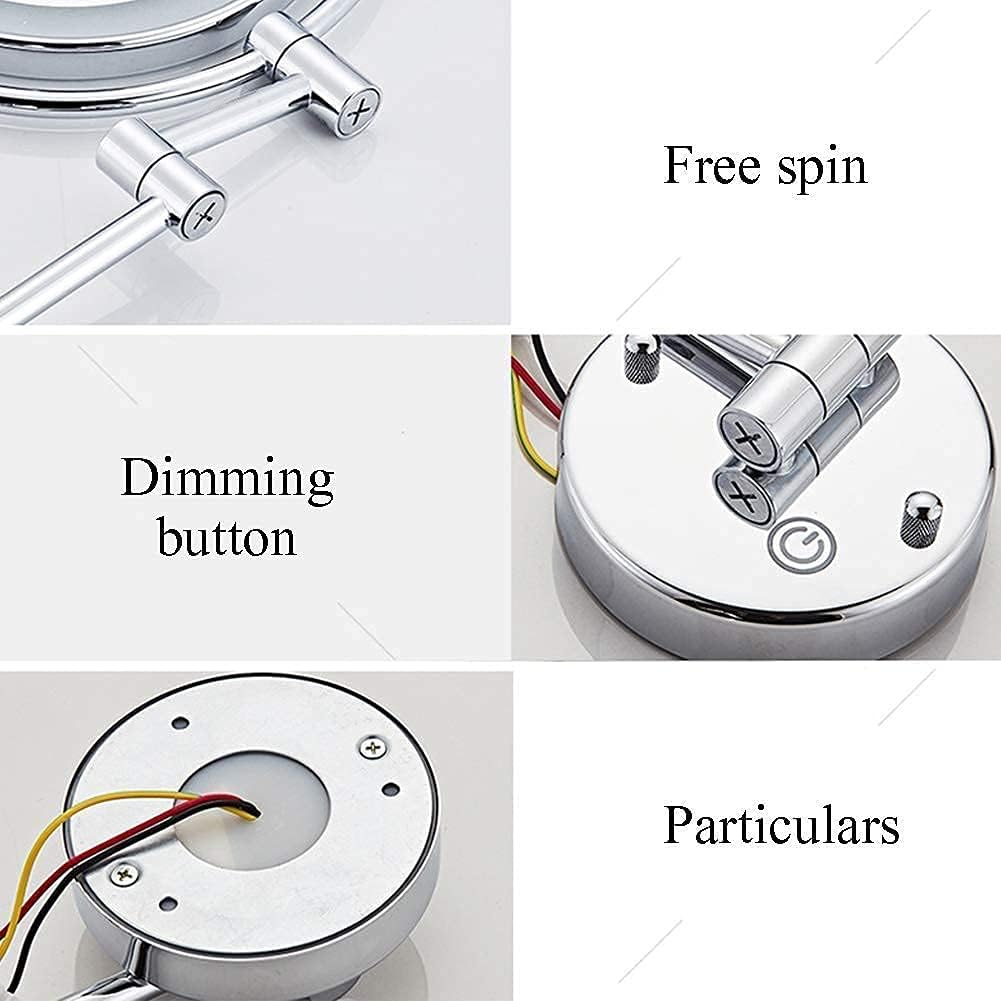 Vanity Mirror Wall Mounted Led 8 Inch 10X Magnification