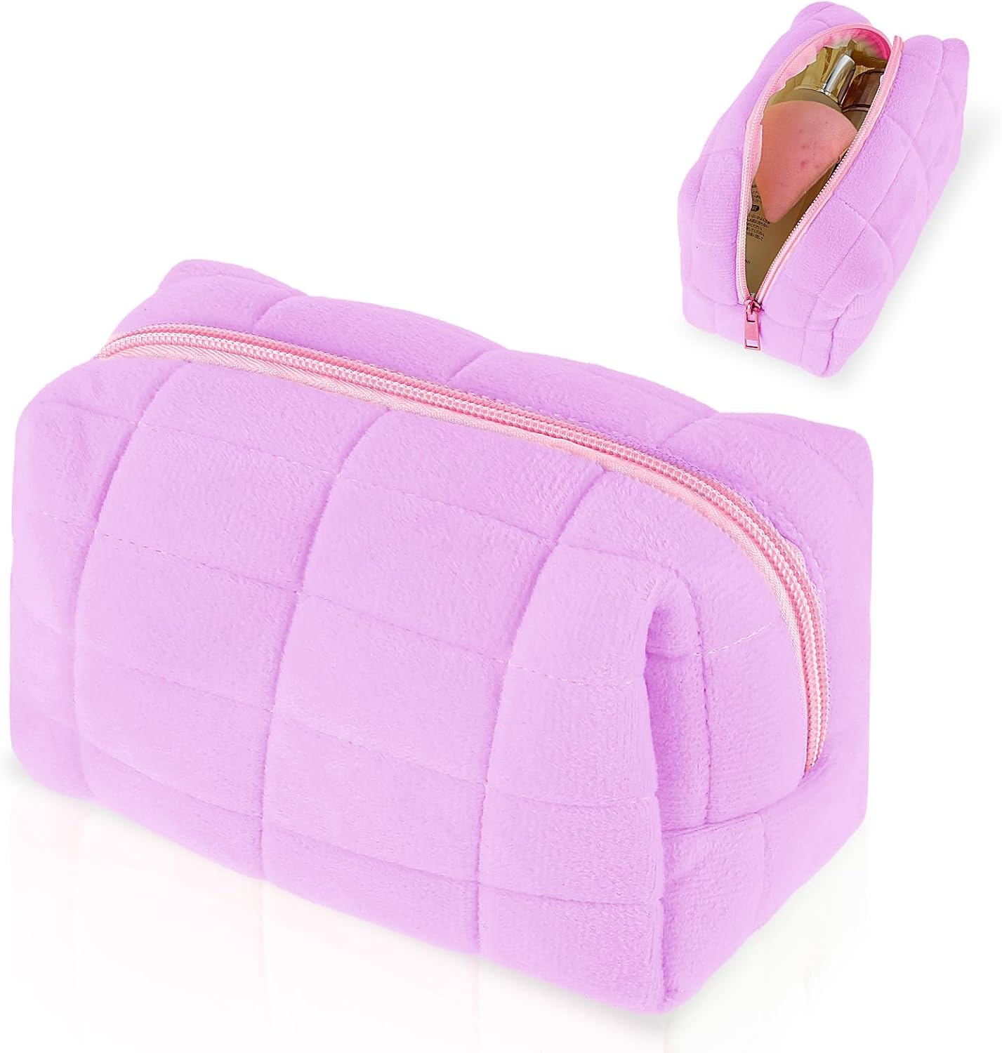 Sibba Small Fluffy Makeup Case Travel Organizer