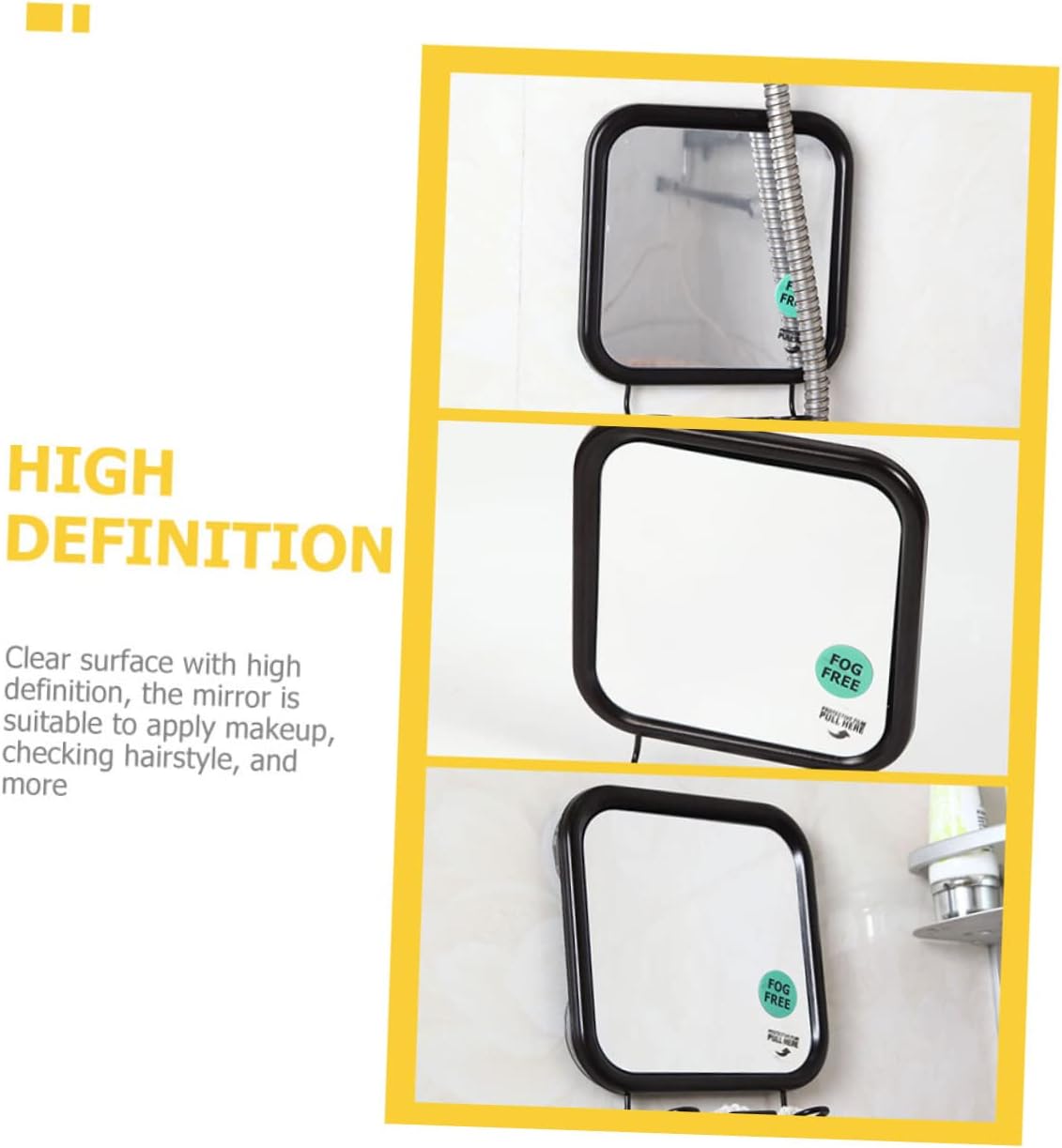 Healeved Fogless Shower Mirror with Suction Hook