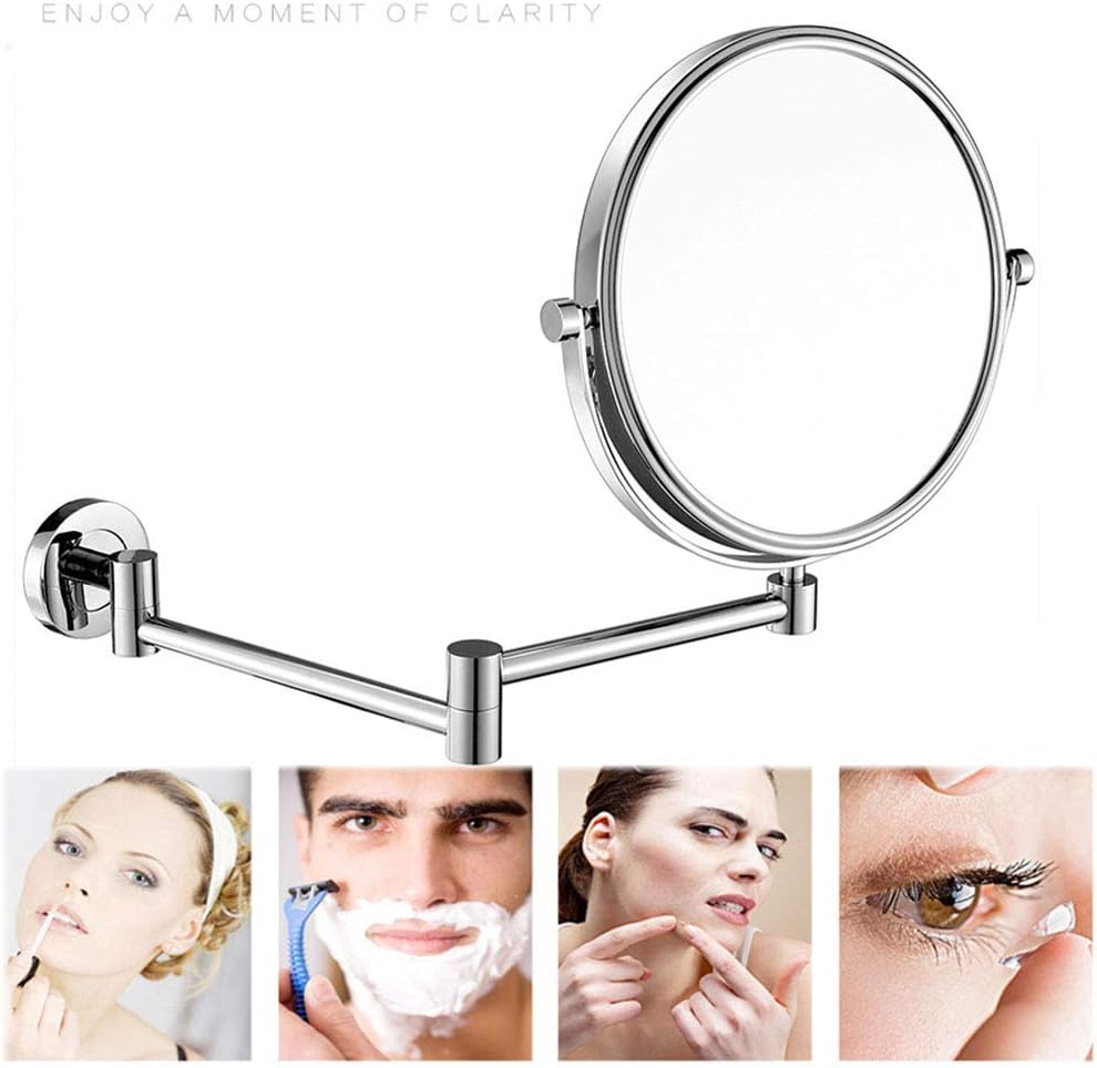 DEIHGE 8-Inch Wall Mounted Makeup Mirror with Magnification