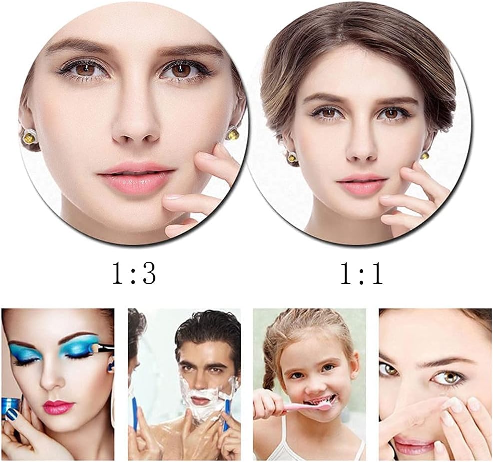 Vanity Mirror with LED Light 8 inch 3X Magnification