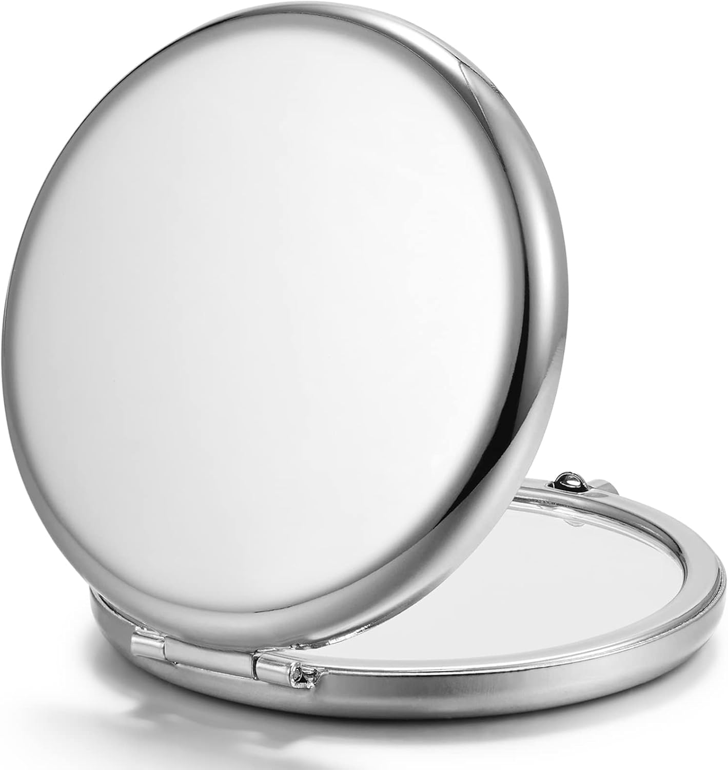 Compact Double-Sided Mirror for Purse with 1X2X Magnification