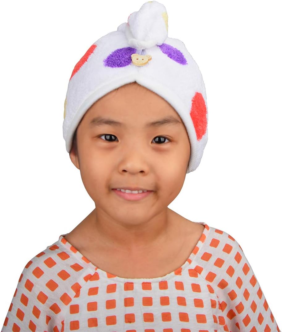 HOPESHINE Microfiber Hair Towel Wrap for Kids 3-Pack