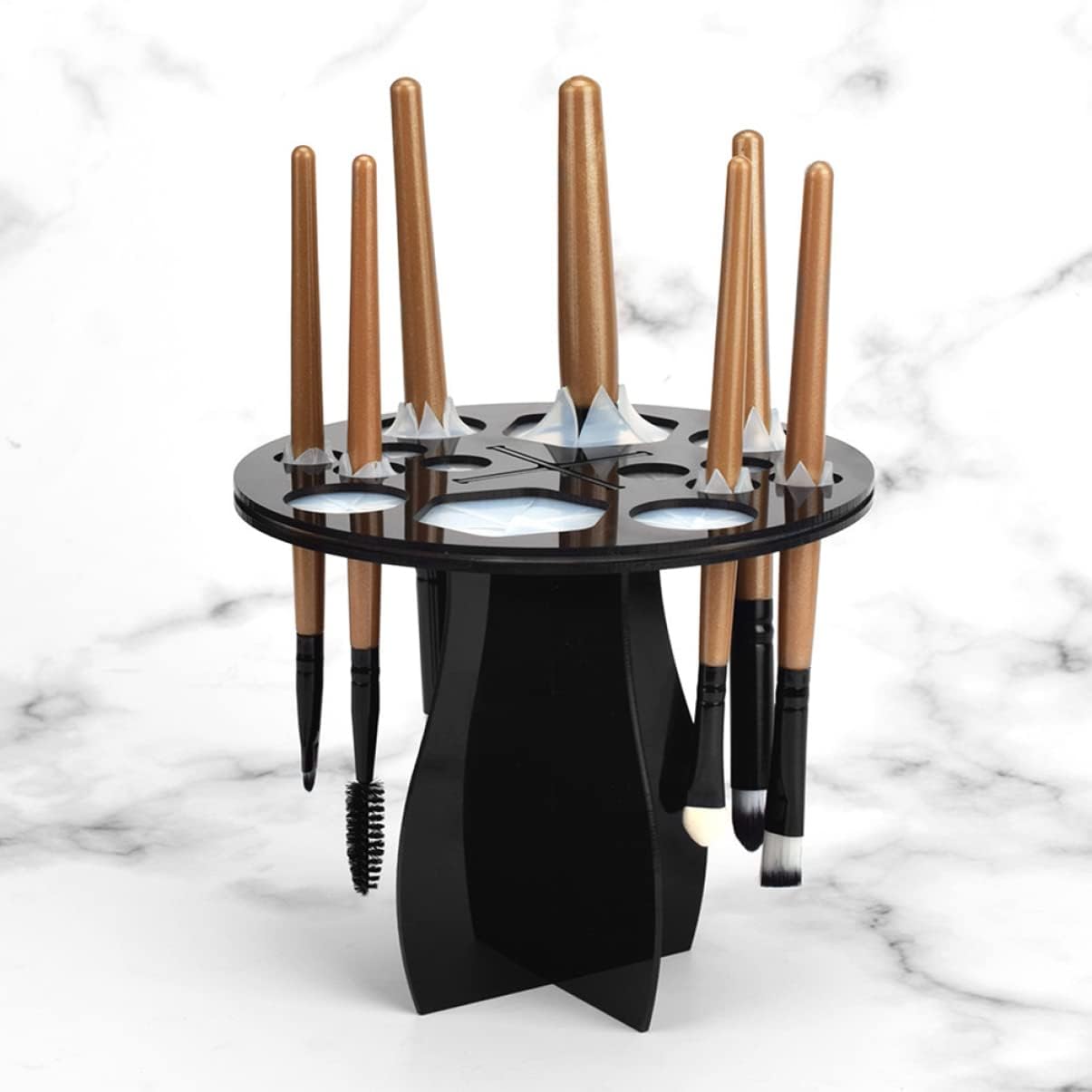 Ipetboom 1Pc Black Makeup Brush Drying Rack 1