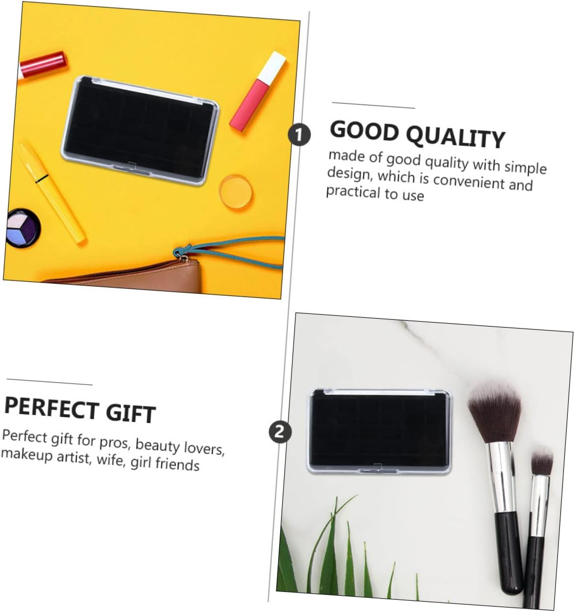 EPIGEIST 2Pcs Color Eyeshadow Storage Boxes