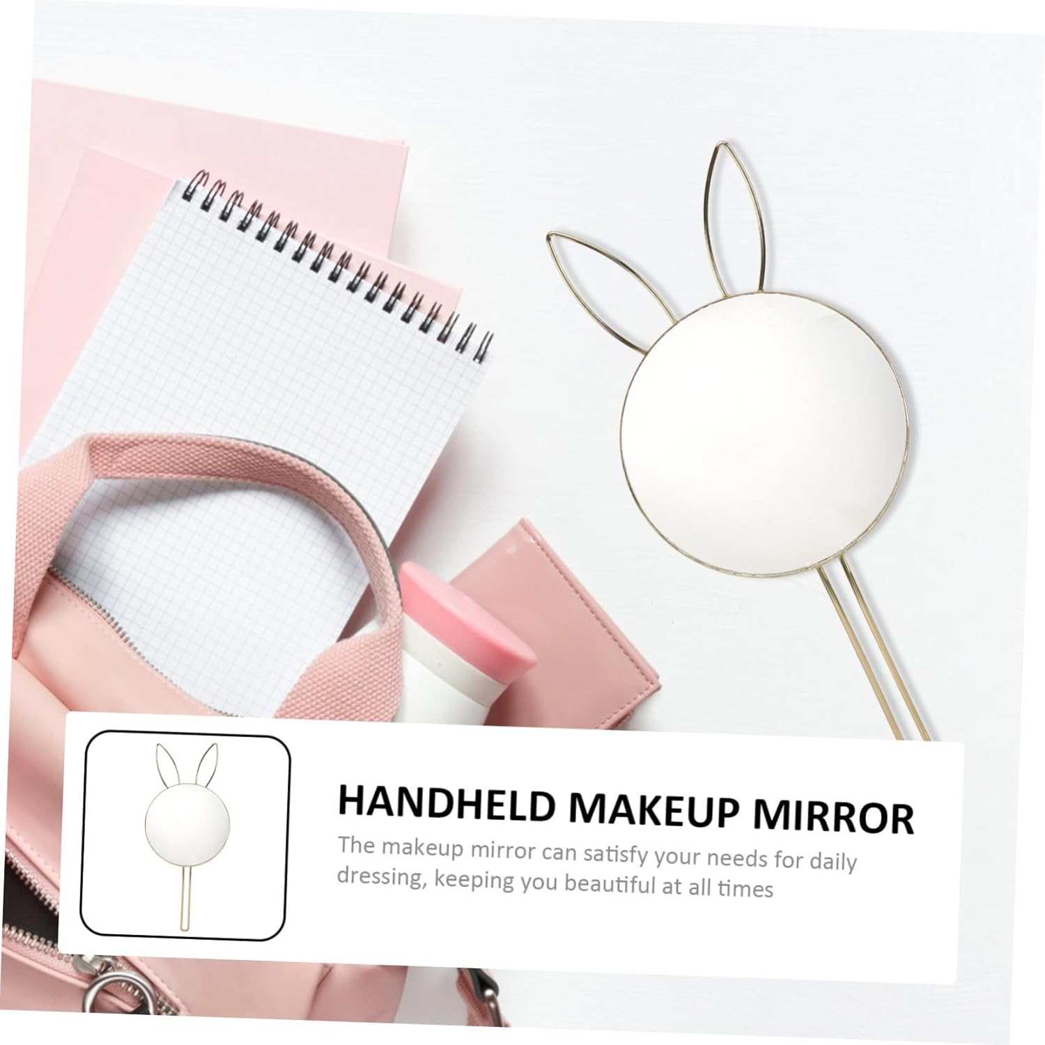 LIFKOME Wall Mounted Rabbit Ear Makeup Mirror