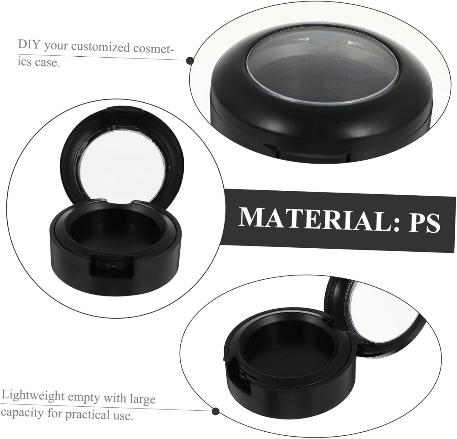 HAKIDZEL 8PCs Empty Eyeshadow Pans Cosmetic Organizer