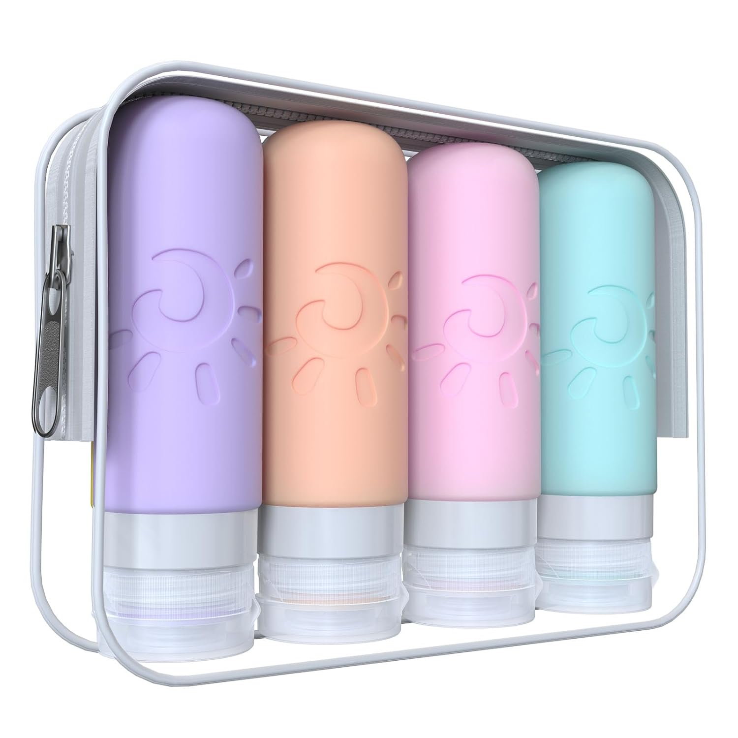 Zafit Leakproof Travel Bottles Set - 4 Pcs TSA Approved 3oz Refillable Containers