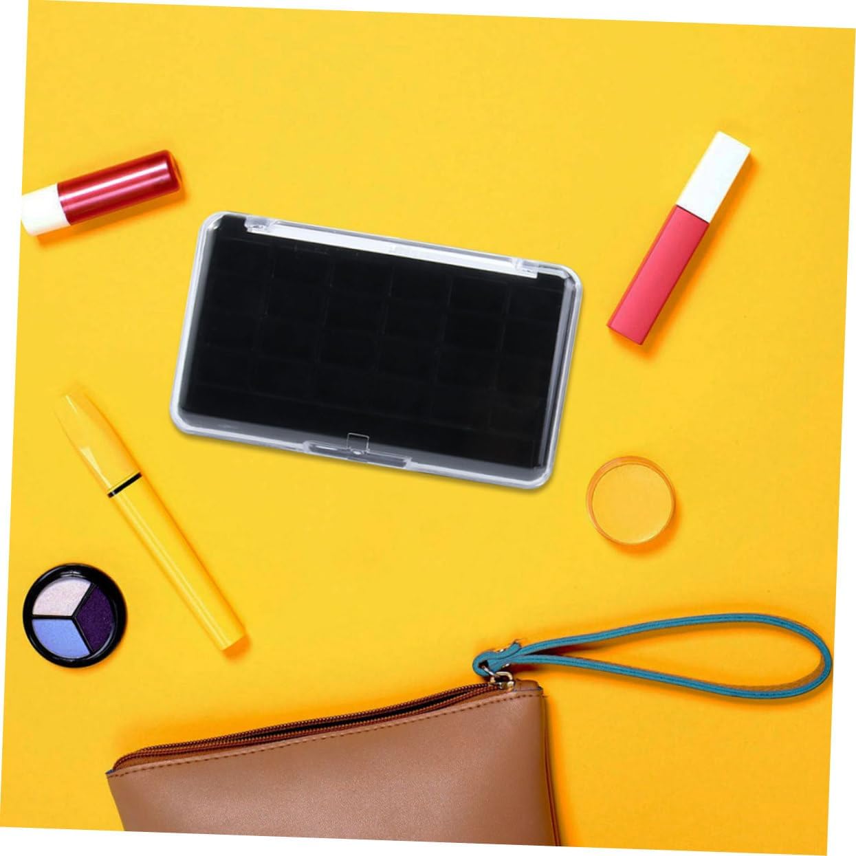 WRITWAA 2Pcs Cosmetic Case for Eyeshadow Lipstick Storage
