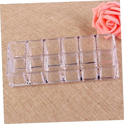 12-Slot Clear Acrylic Lipstick Display Rack