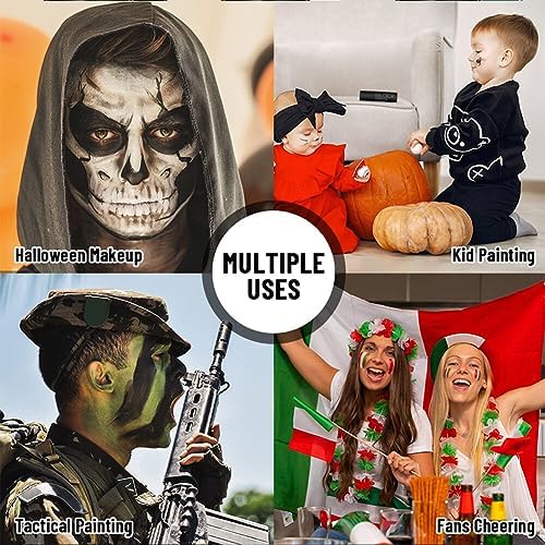 ikasus White Face Body Paint Stick for Sports and Halloween