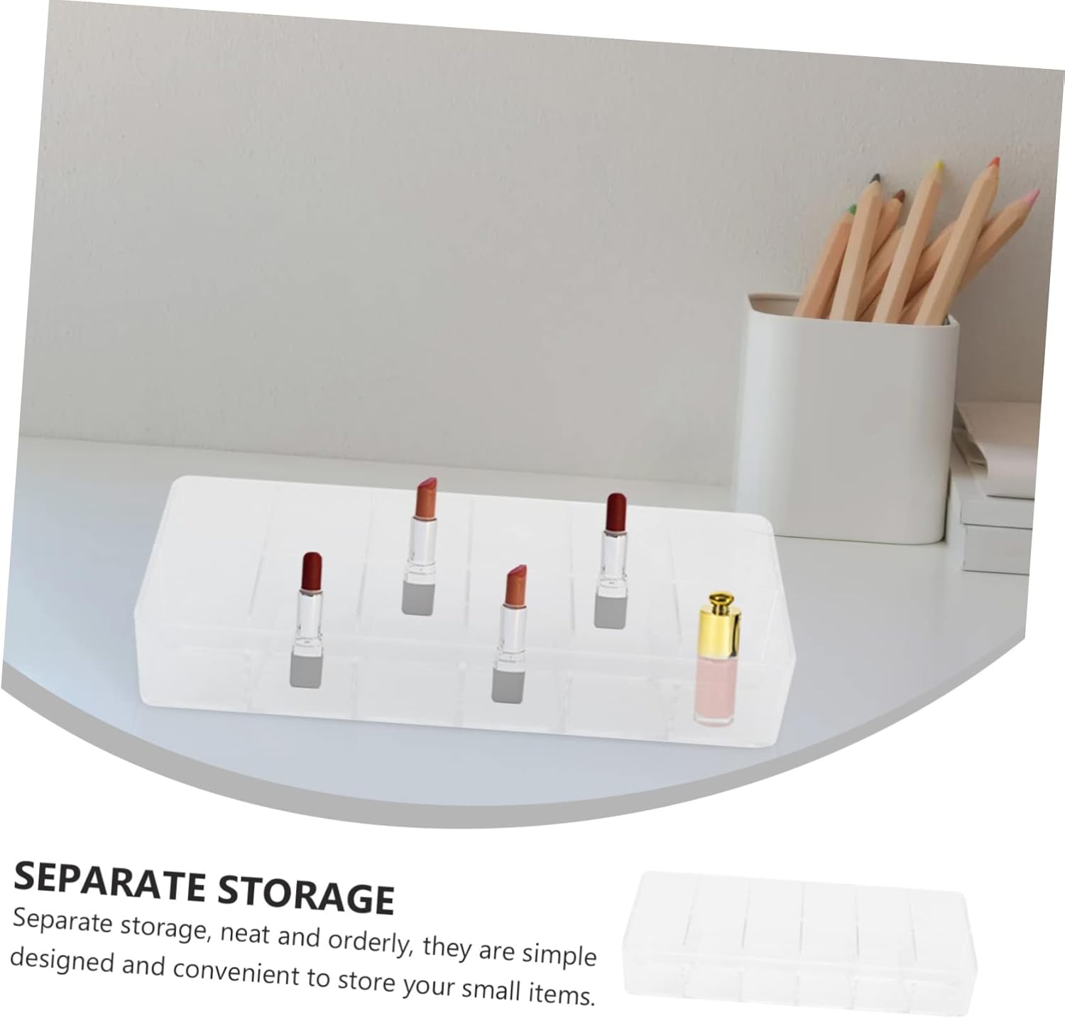 Lipstick Holder Storage Box with 12 Compartments