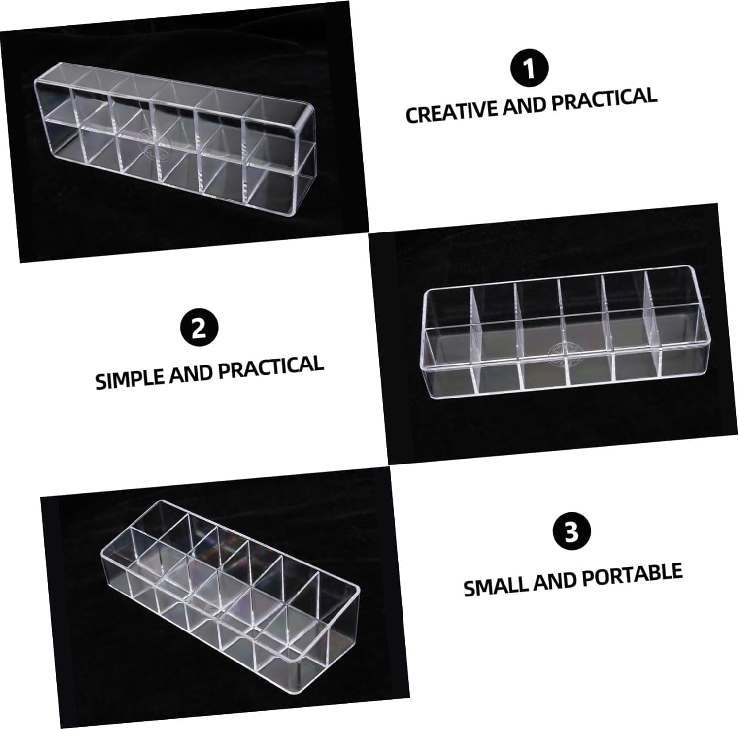 PartyKindom Clear Lipstick Display Organizer with Lid