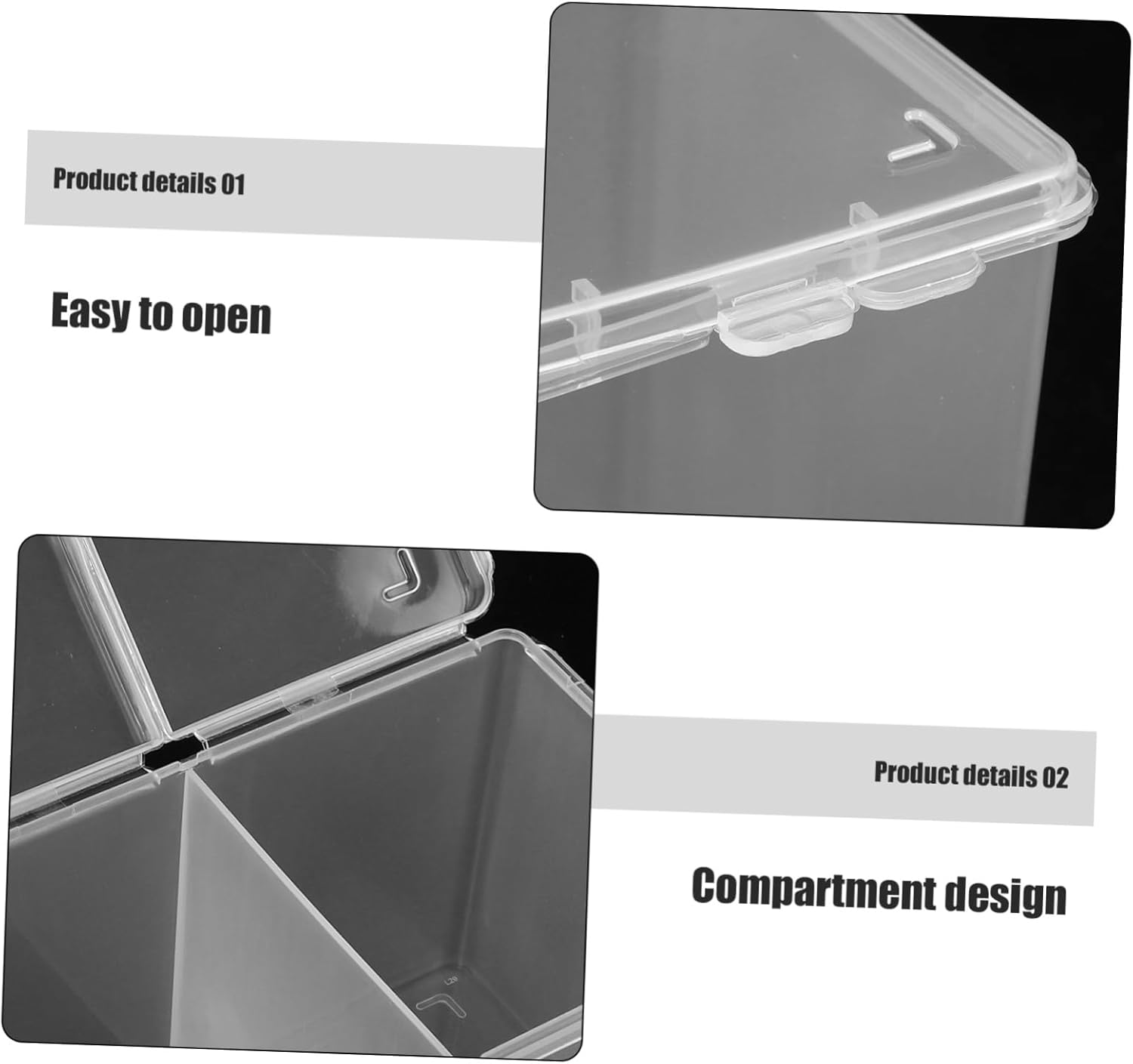 Cotton Pads Holder Case with 2 Compartments