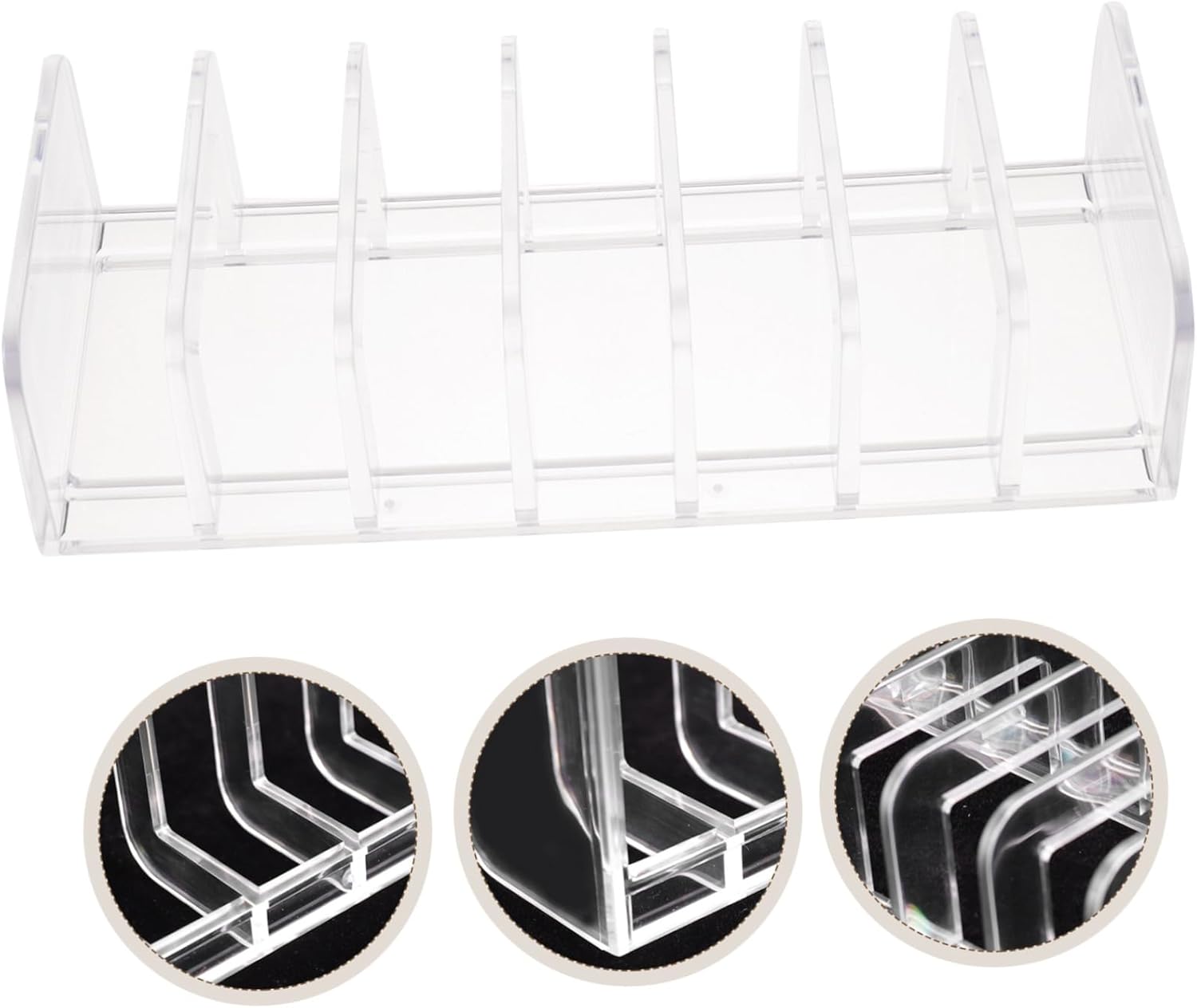 ELAYARD Makeup Holder Transparent Divided Organizer for Eyeshadow and Blusher Storage