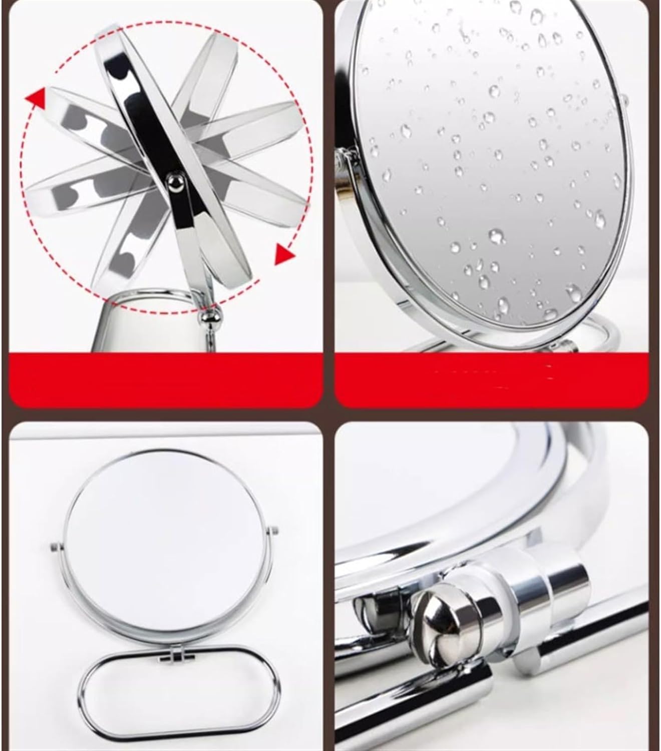 Luxury Folding Makeup Mirror with Light