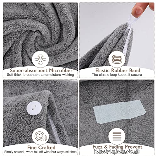 BEoffer Microfiber Hair Towel 3 Pack for Women Men Kids