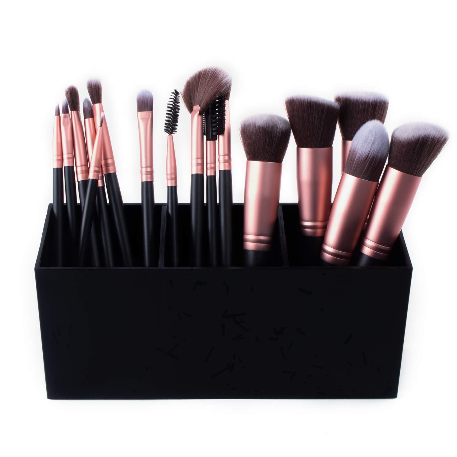 Super Z Outlet 3 Slot Makeup Display Case Black Gold