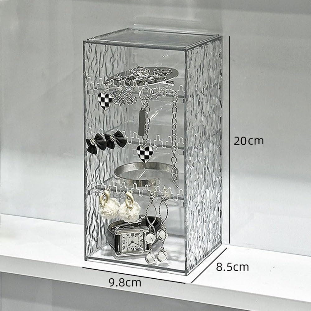 Himilucky Jewelry Organizer with 3 Shelves and Hooks 1