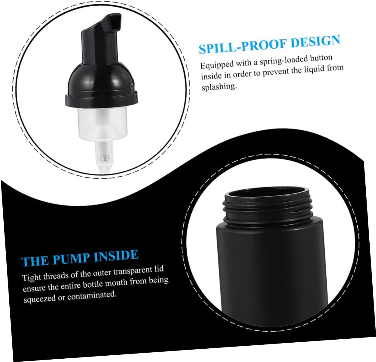 5PCS Foaming Bottle Set with Electroplated Frosted Design