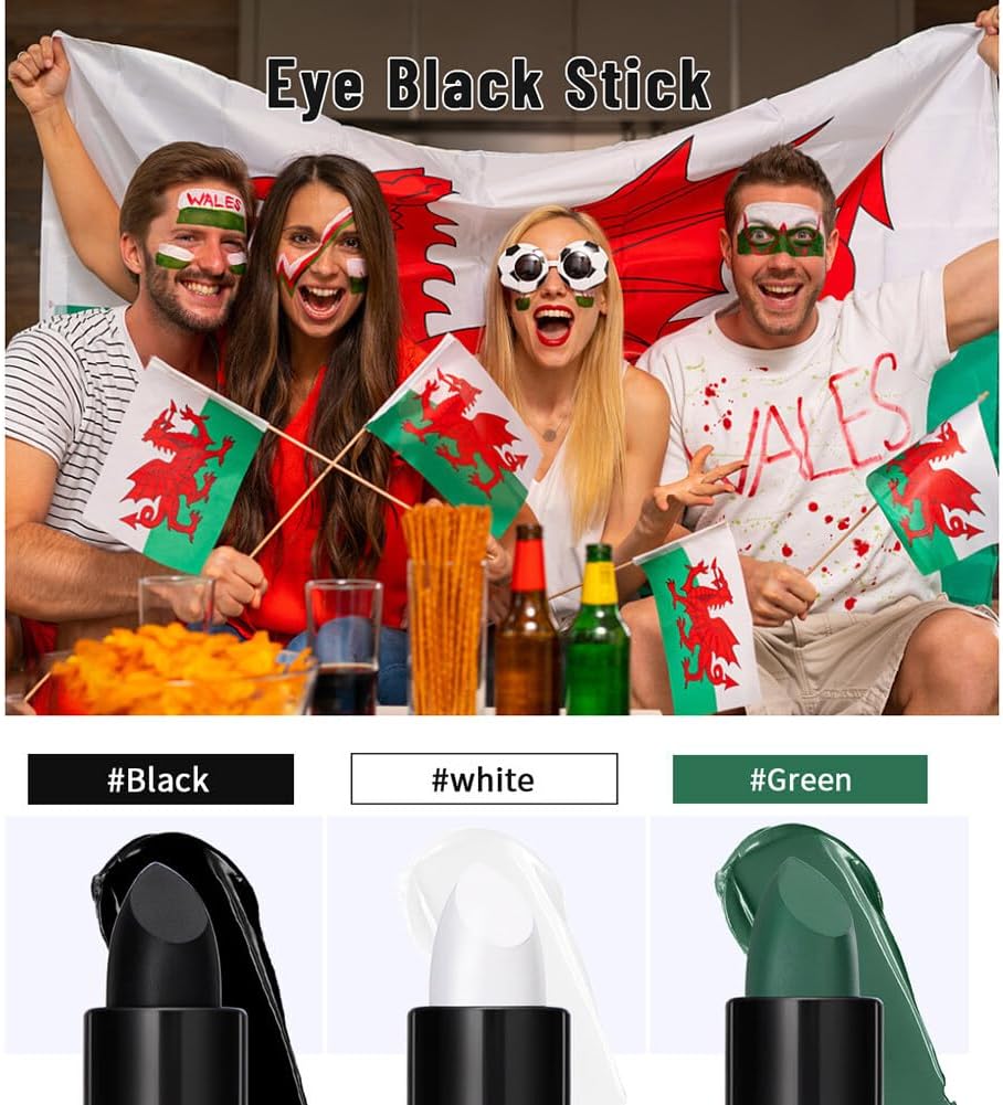 ikasus White Face Body Paint Stick for Sports and Halloween