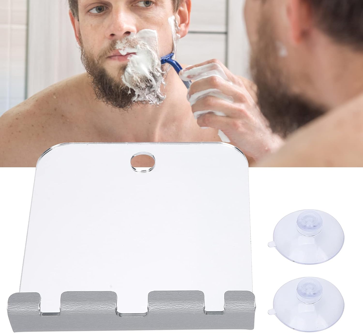 Rengu Bathroom Mirror with Razor Hook and Anti-Fog Feature