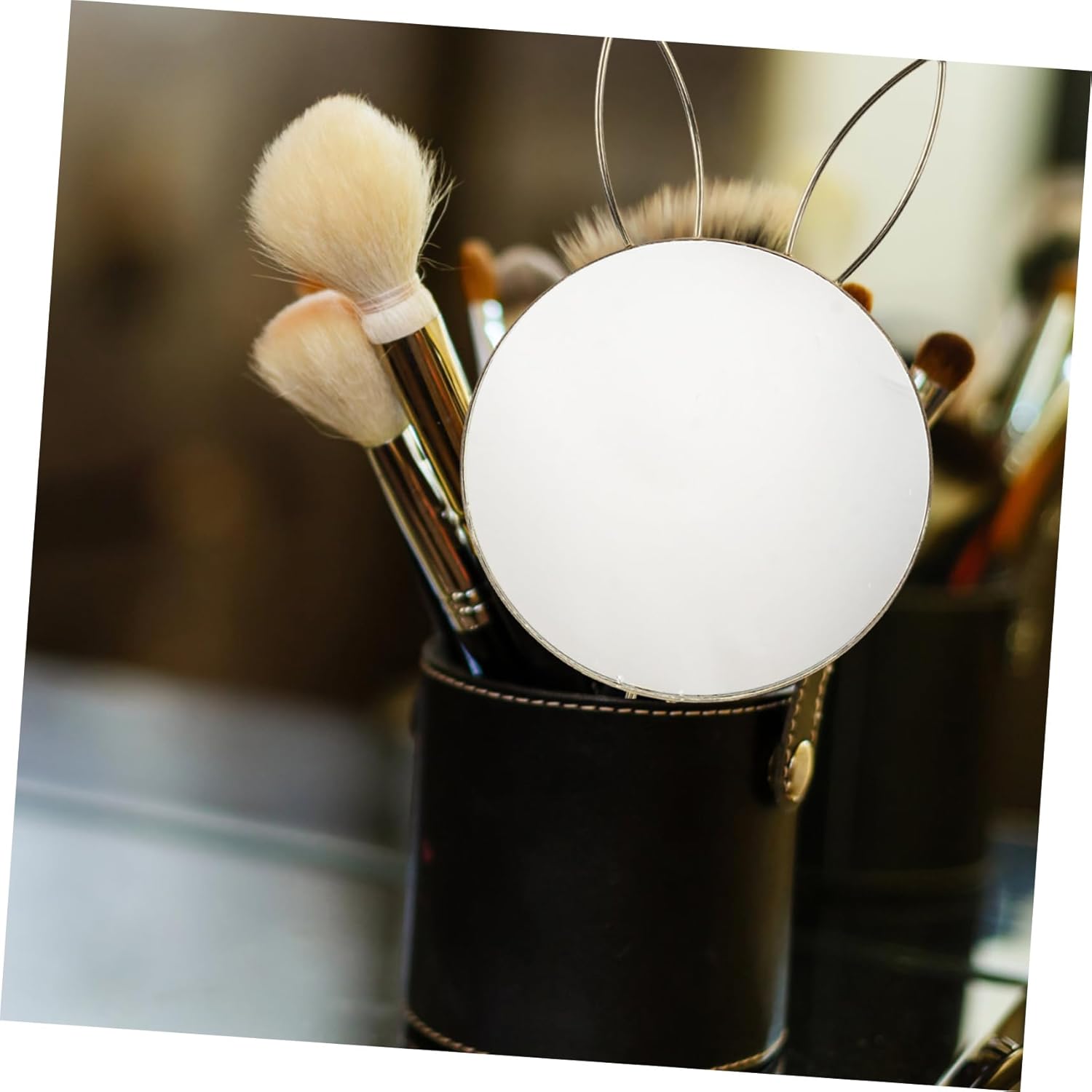Beaupretty Wall Mounted Bunny Ear Cosmetic Mirror