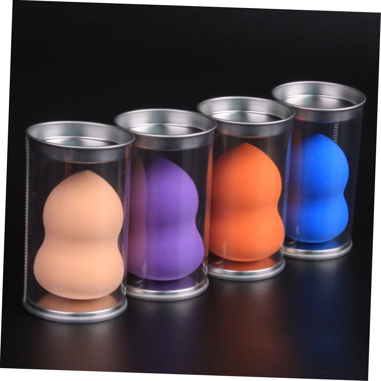 BIUDECO 6 Pack Egg Shape Makeup Sponge Case