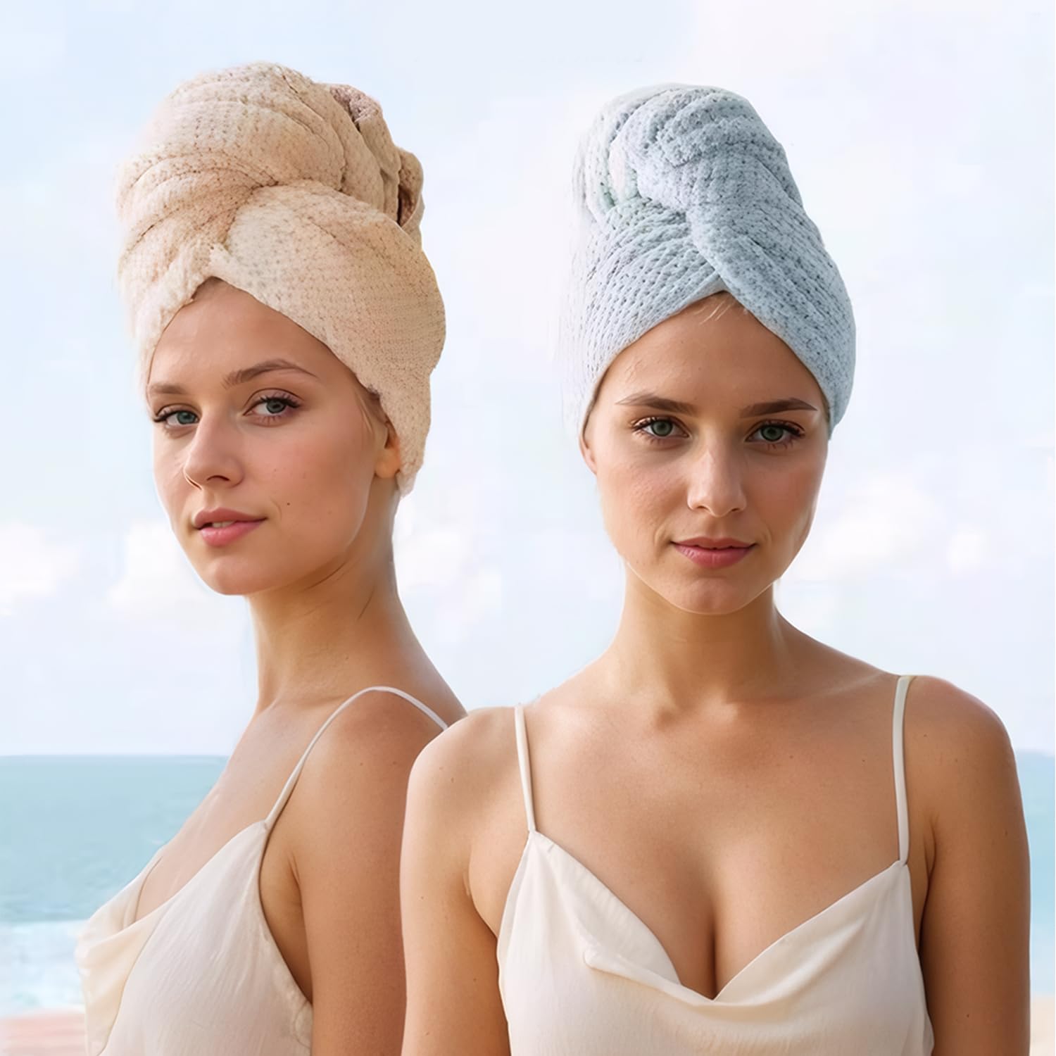LiliGloris 3PC Personal Care Set - Hair Drying Towel Headband Facial Mask 1
