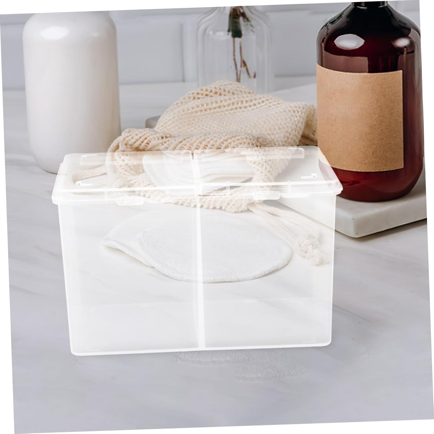 VALICLUD Cotton Pads Storage Box with Compartment