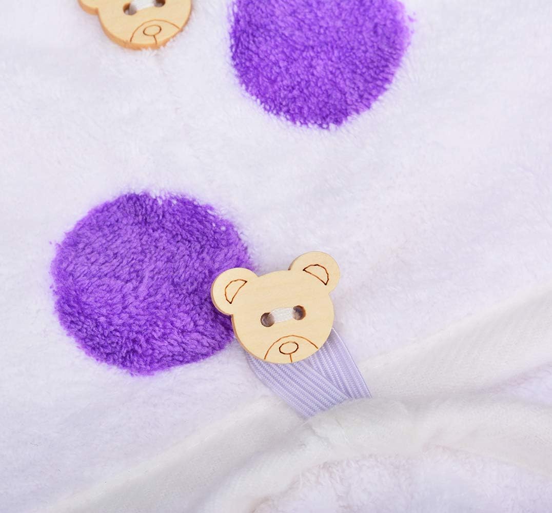 HOPESHINE Microfiber Hair Towel Wrap for Kids 3-Pack