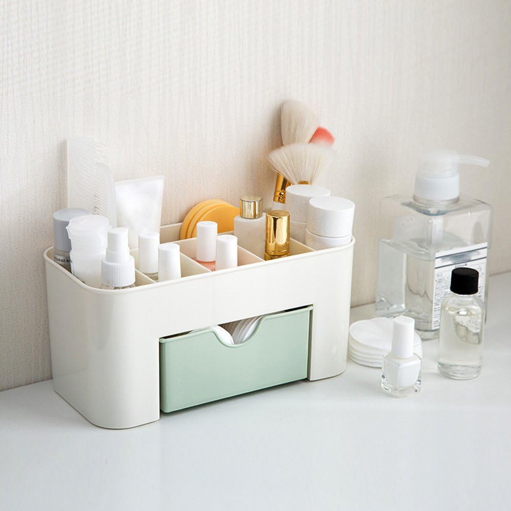 Yiwula Makeup Organizer Green Space-Saving Storage Box