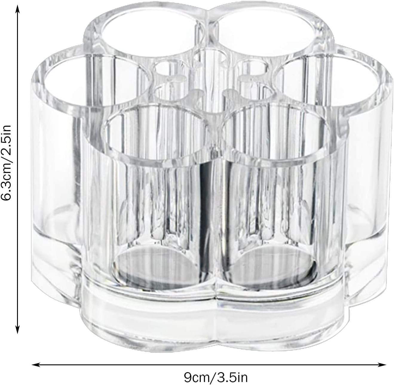 YIWULA Lipstick Holder 6-Hole Cosmetic Organizer