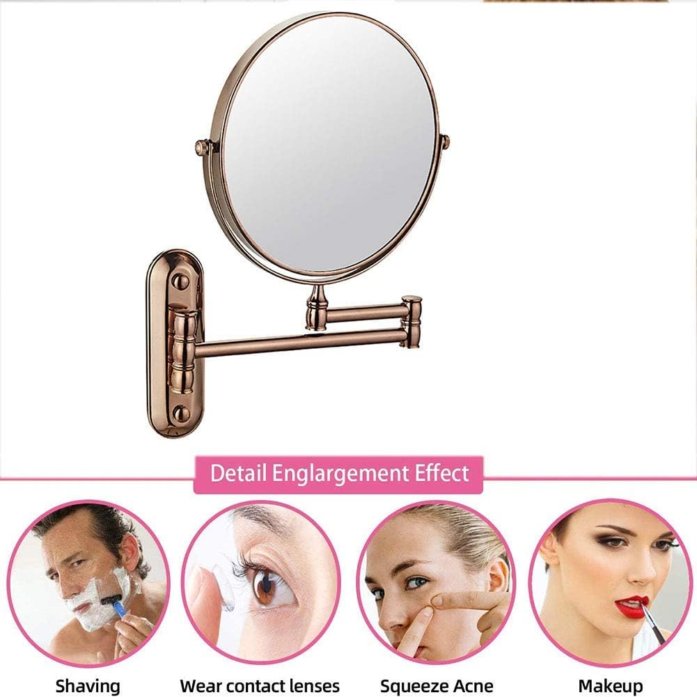 DEIHGE 8 Inch Wall Vanity Mirror 3X Magnification