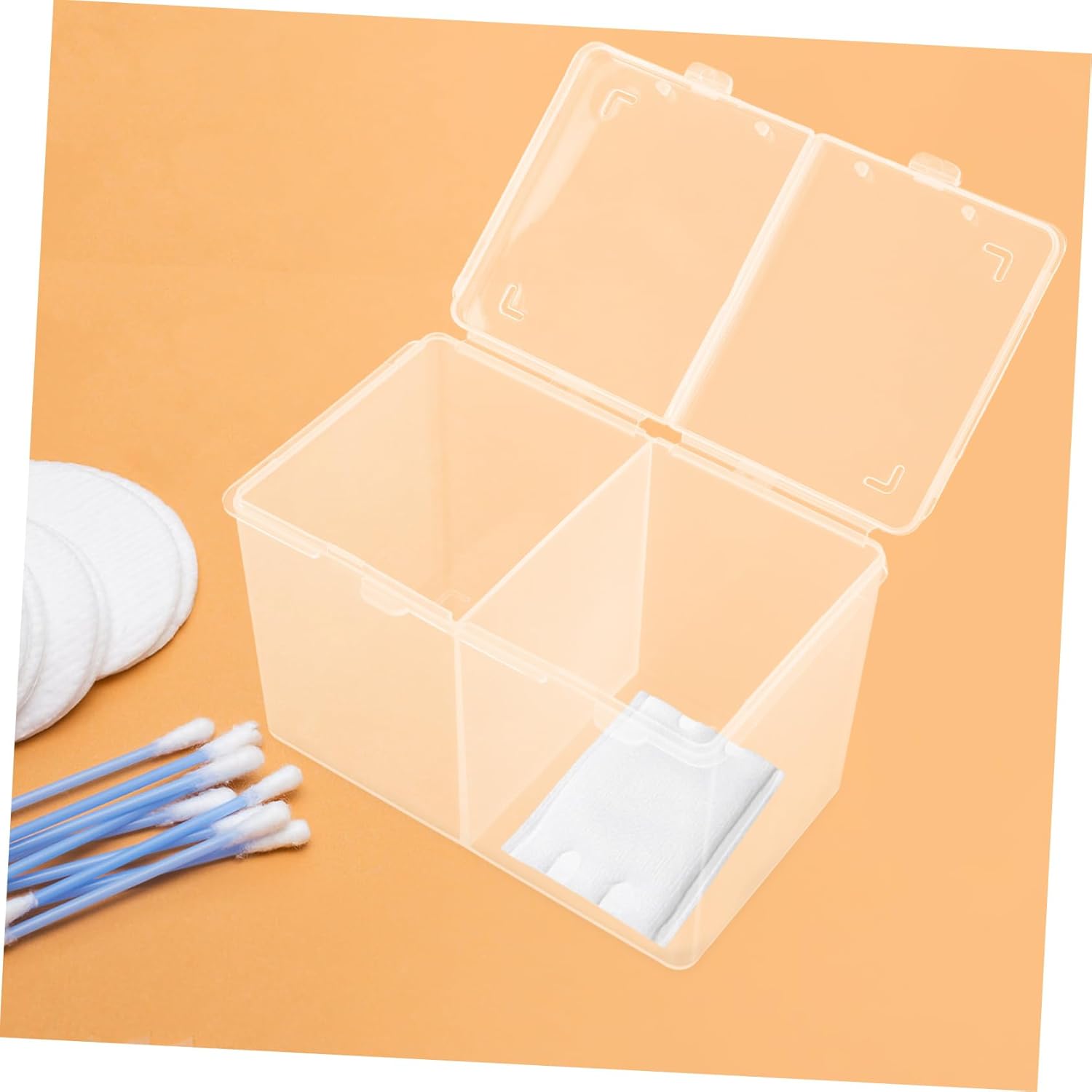 TOVINANNA Plastic Cotton Pads Storage Box