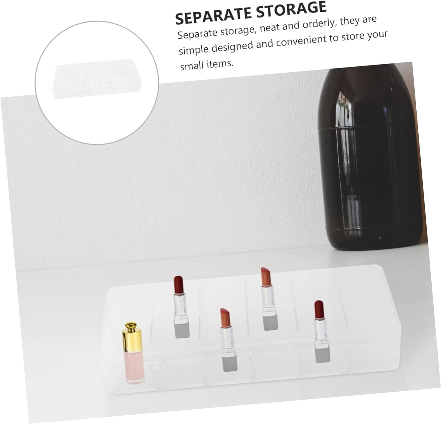 Hemoton Lip Gloss Organizer Sturdy Space-saving