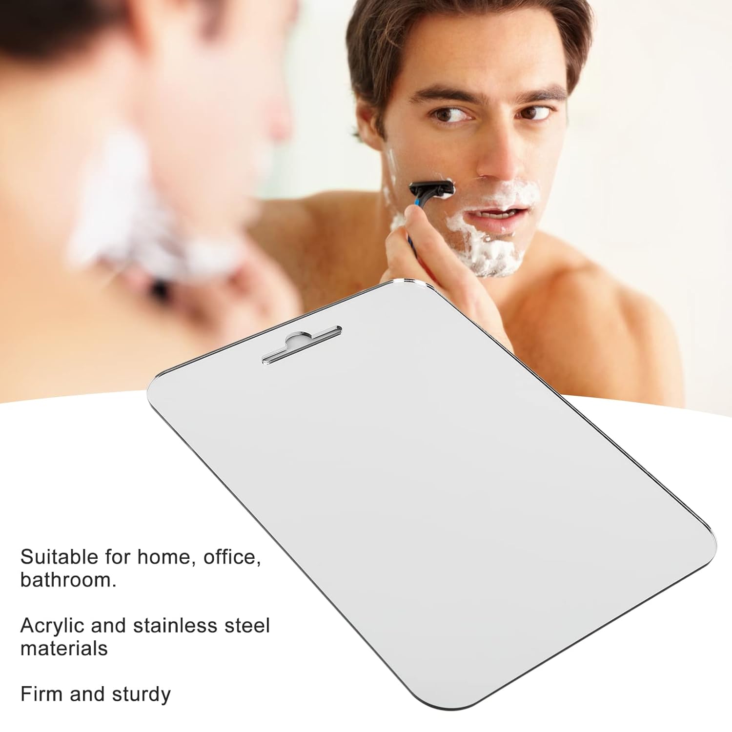 TITA-DONG Fogless Shower Mirror with Hook