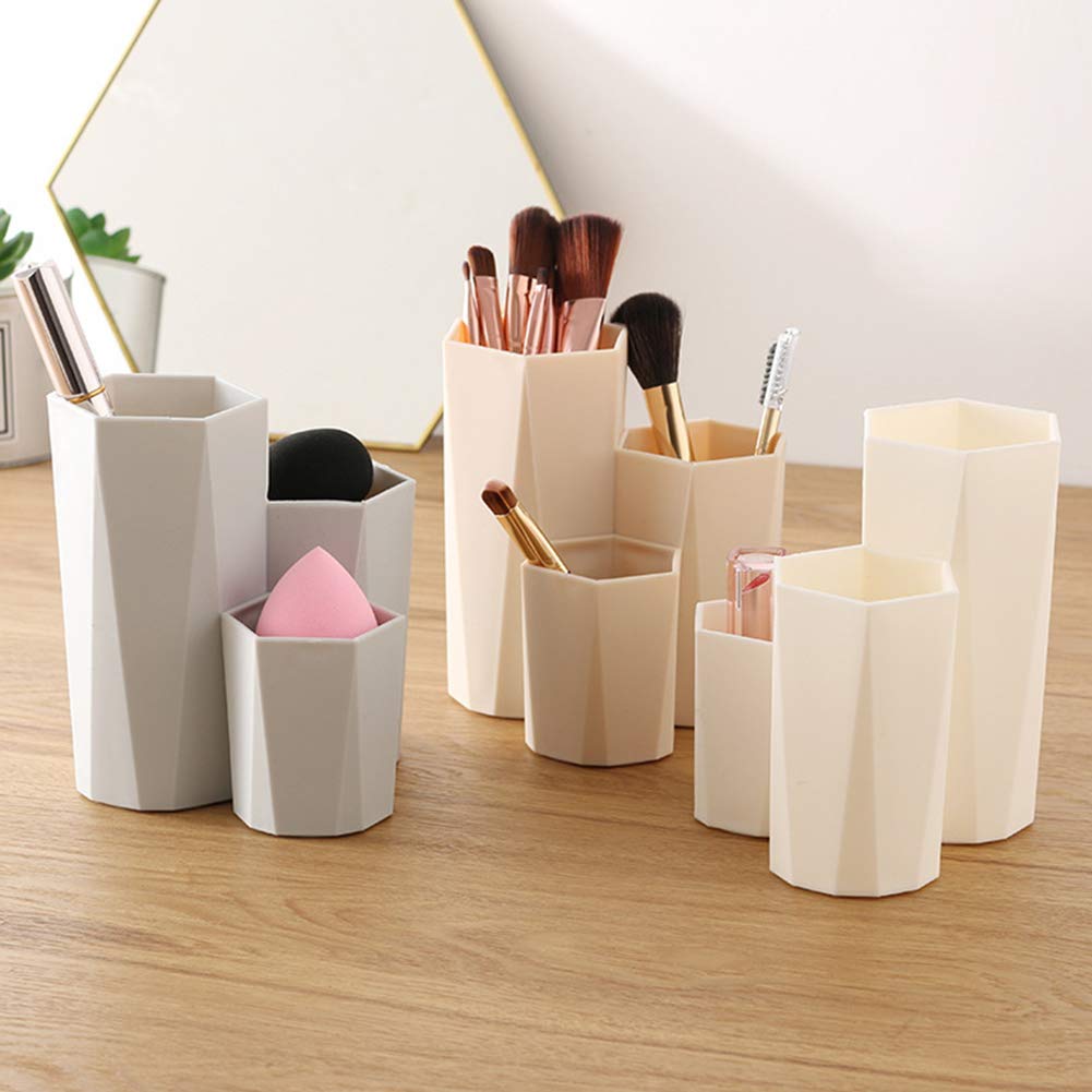 Cosmetic Storage Box with Three Sizes Gray