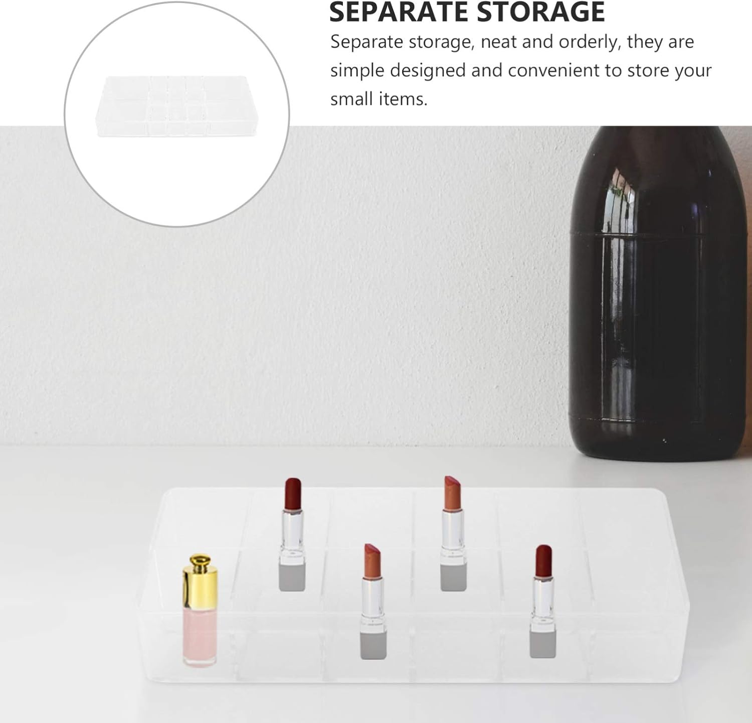 Cabilock Transparent Lipstick Storage Case Organizer