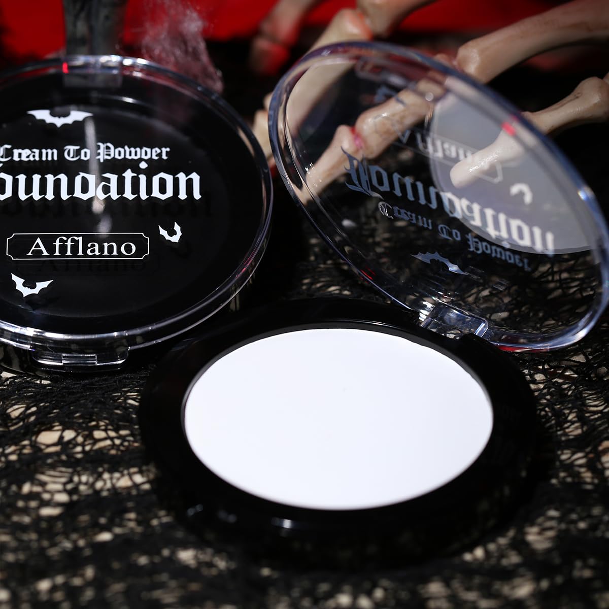 Goth White Face Paint Foundation for Halloween Costumes