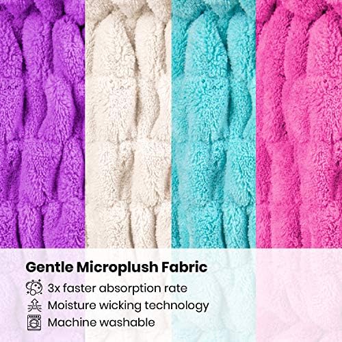 Lindo Hair Crown - Fast Drying Ultra Soft Microfiber Towel Pink
