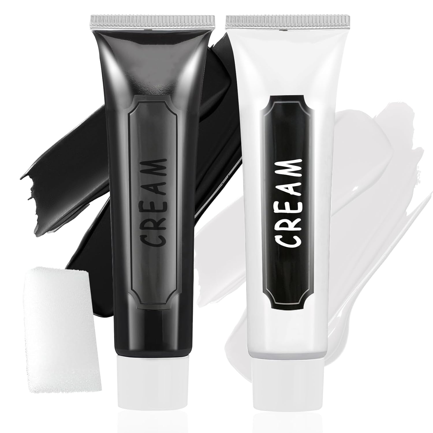 XMXueMei Black White Face Paint Kit with Brushes 1