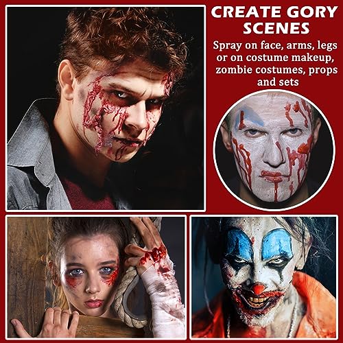 QIUFSSE Fake Blood Makeup Spray for Halloween SFX Cosplay