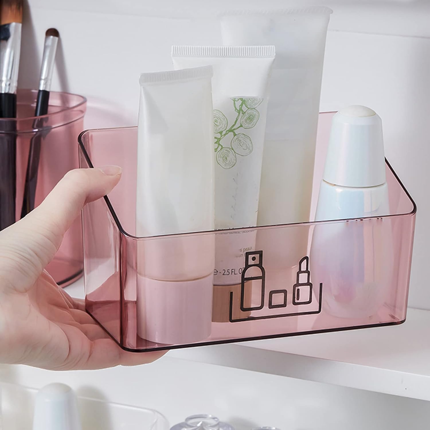 Kripyery Clear Cosmetic Organizer Minimalist Style
