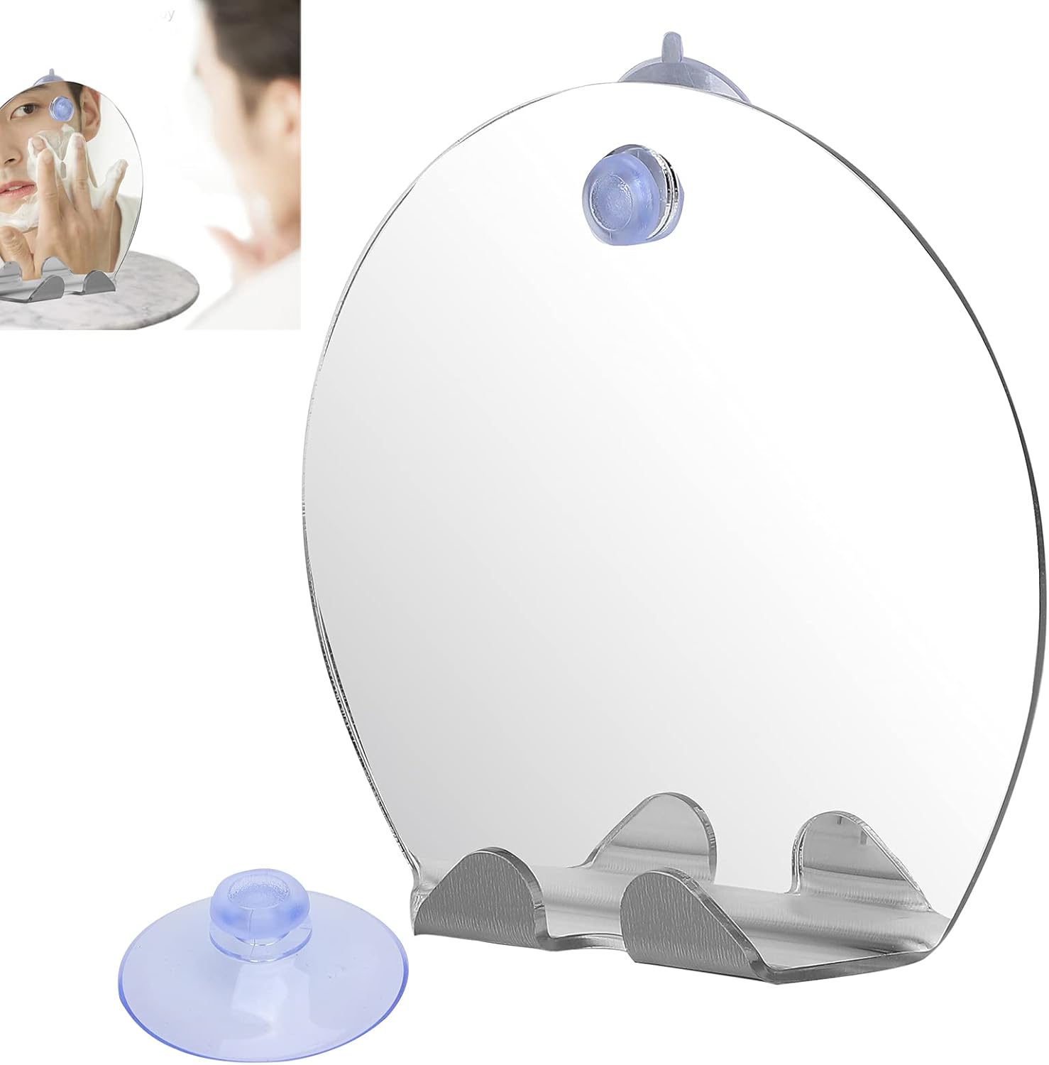 Yinhing Fogless Shower Mirror with Suction and Hook