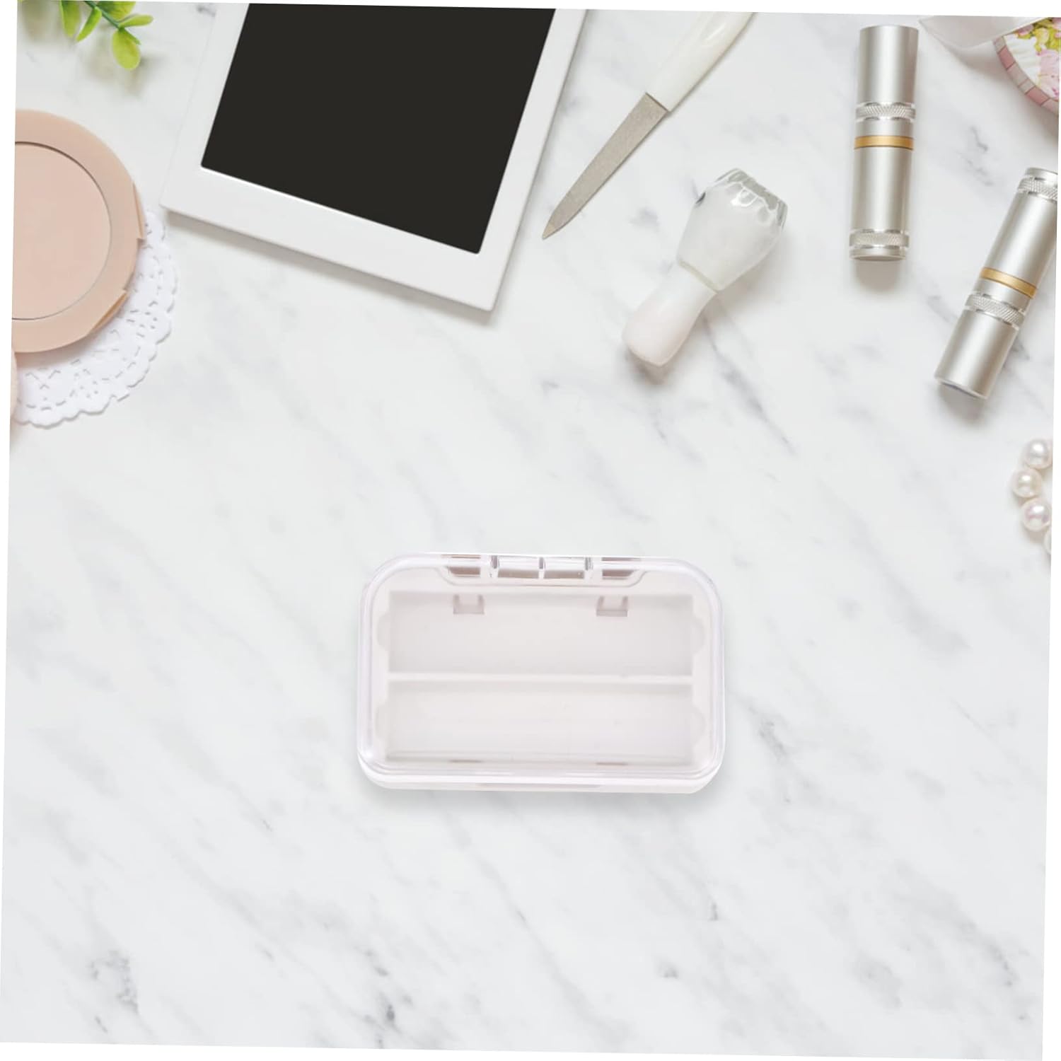 Ipetboom Large Cosmetic Storage Box with Mirror